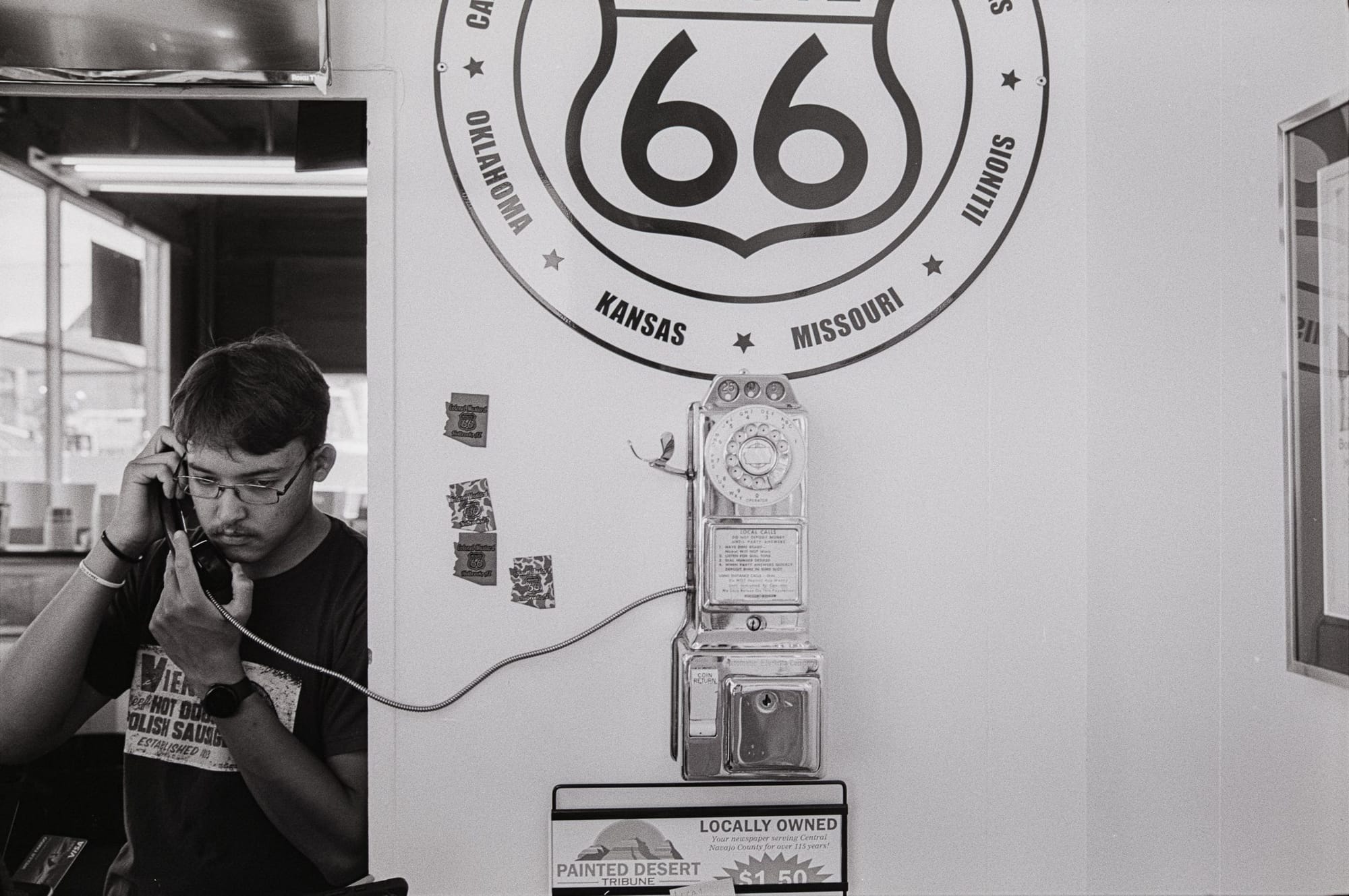 A call from the Route 66 phone.