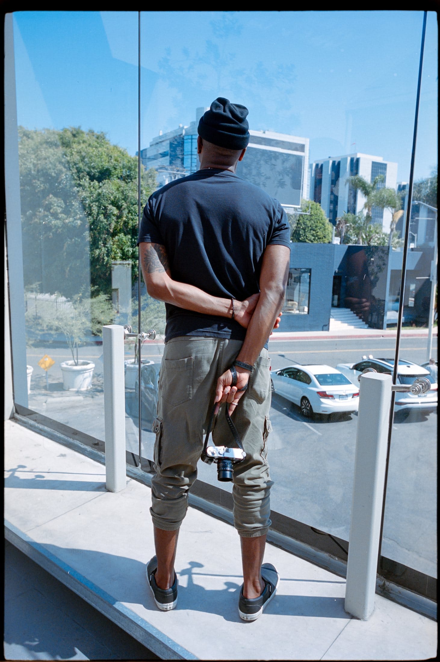 Looking out over the city.