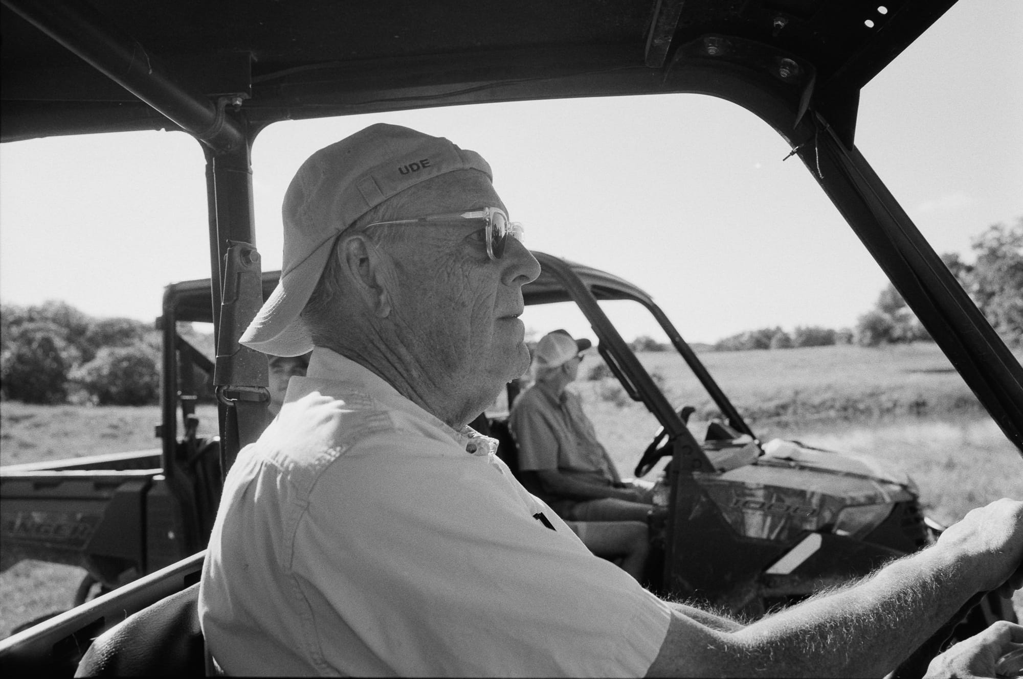 The old man at the wheel.