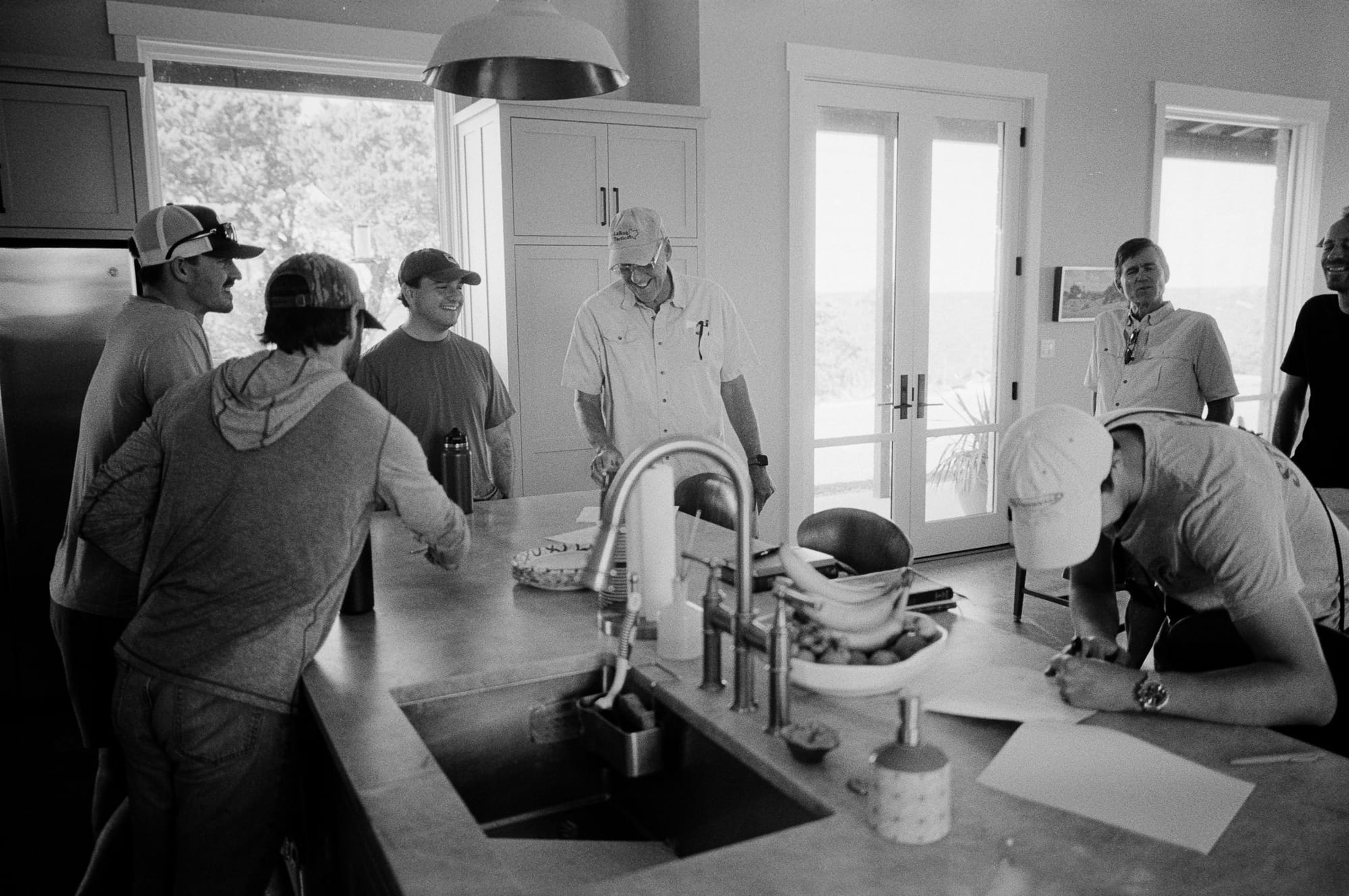 The kitchen, mid-morning.