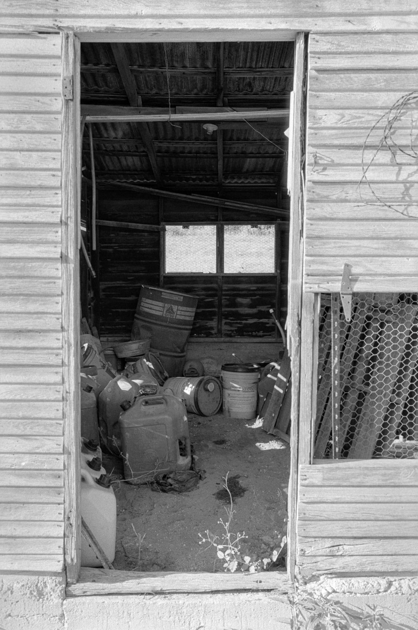 An open door.