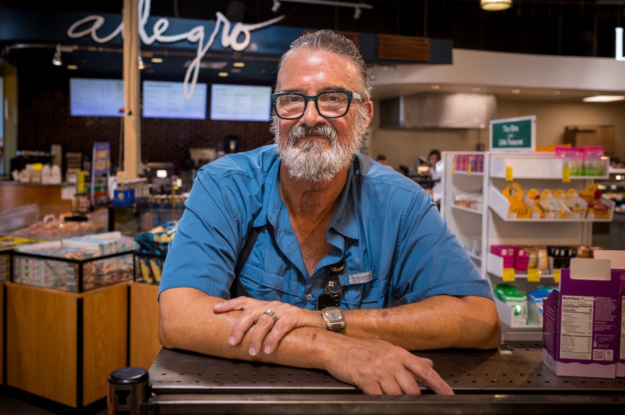 The counter, wider