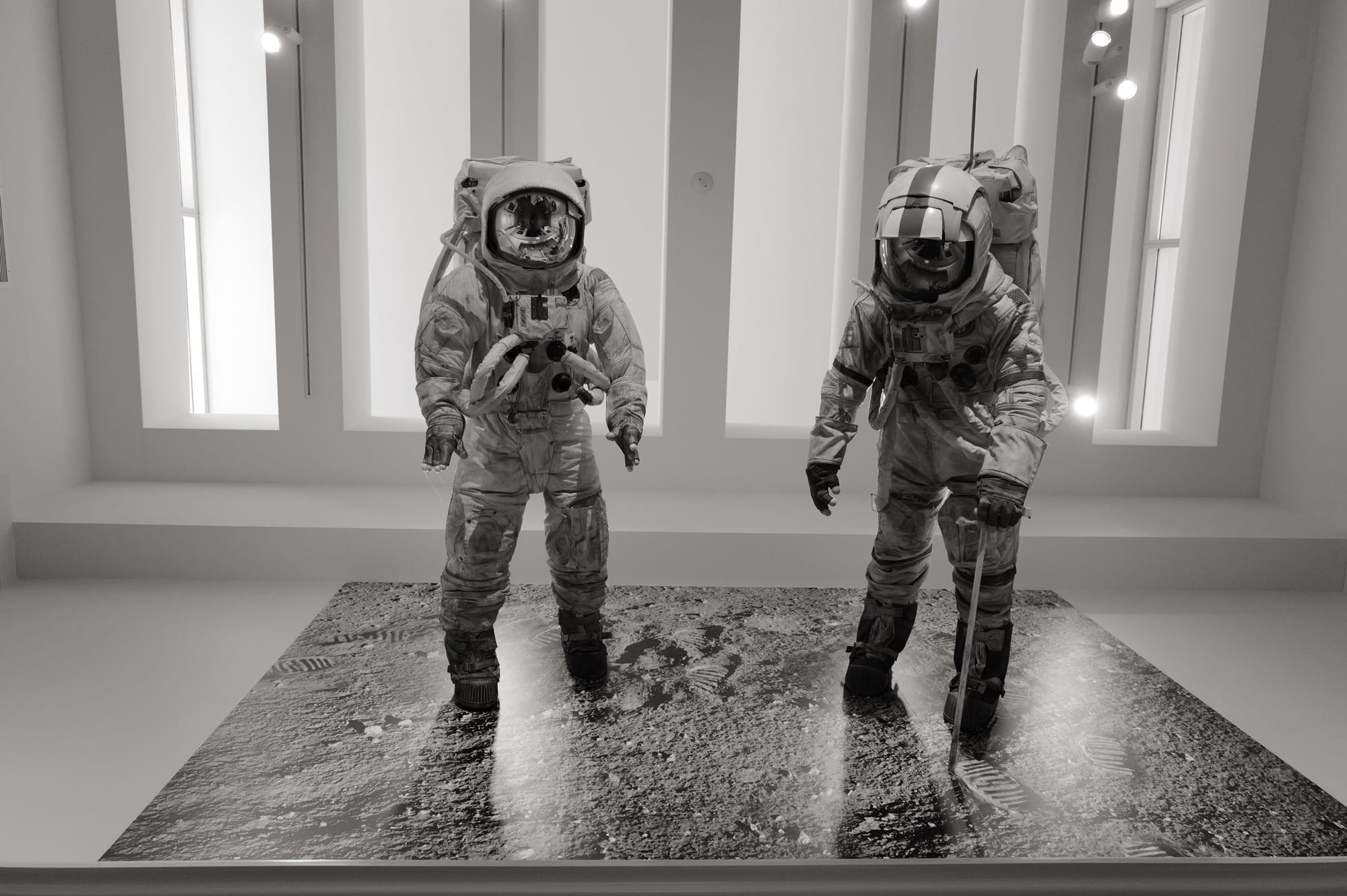 Two spacesuits.