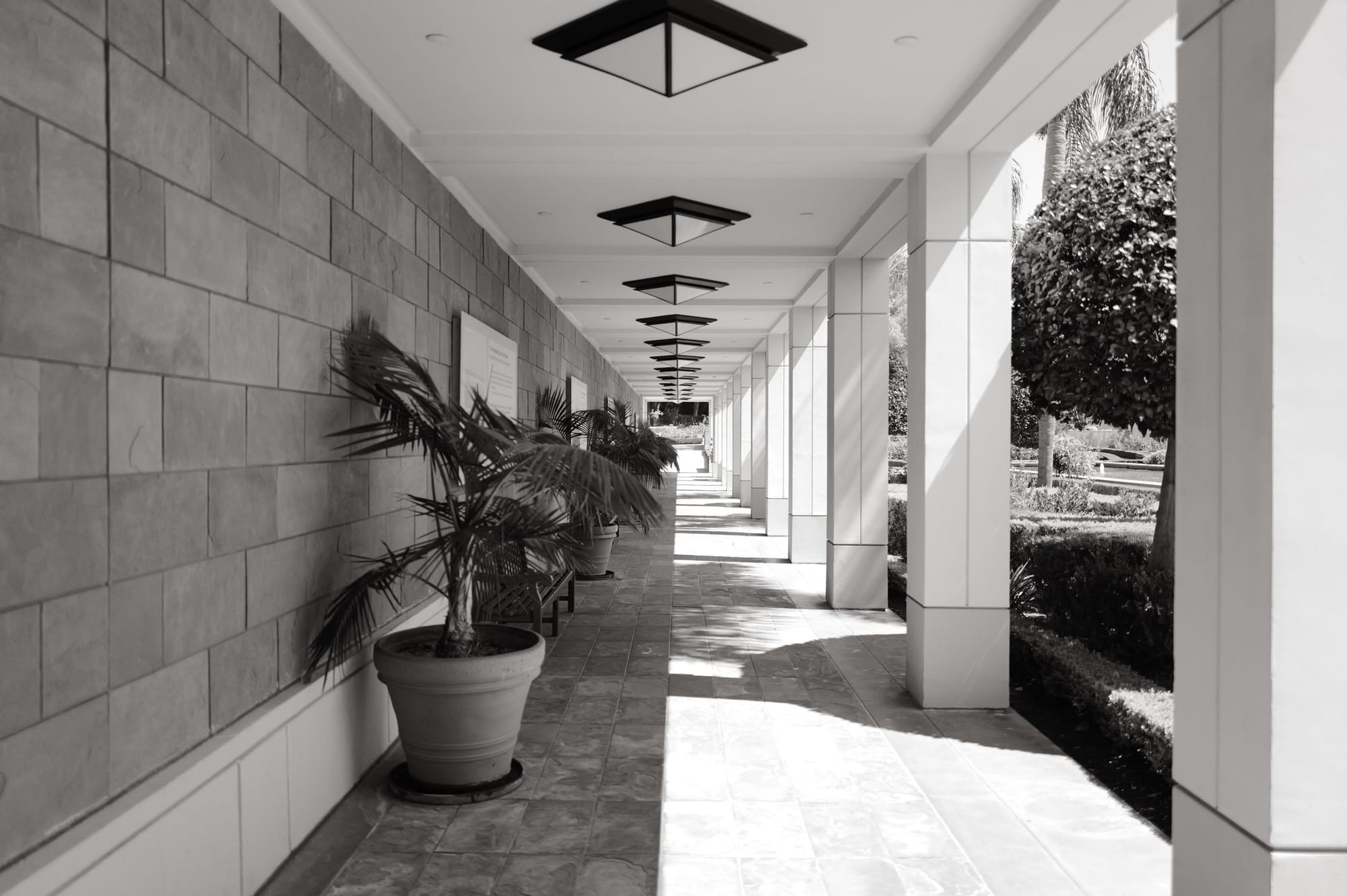 The colonnade.
