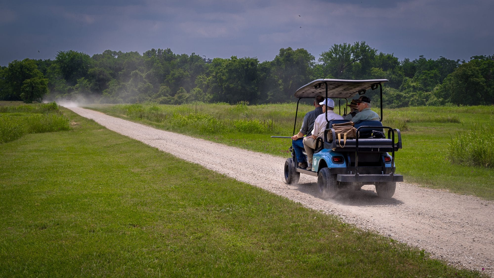 Arriving by cart