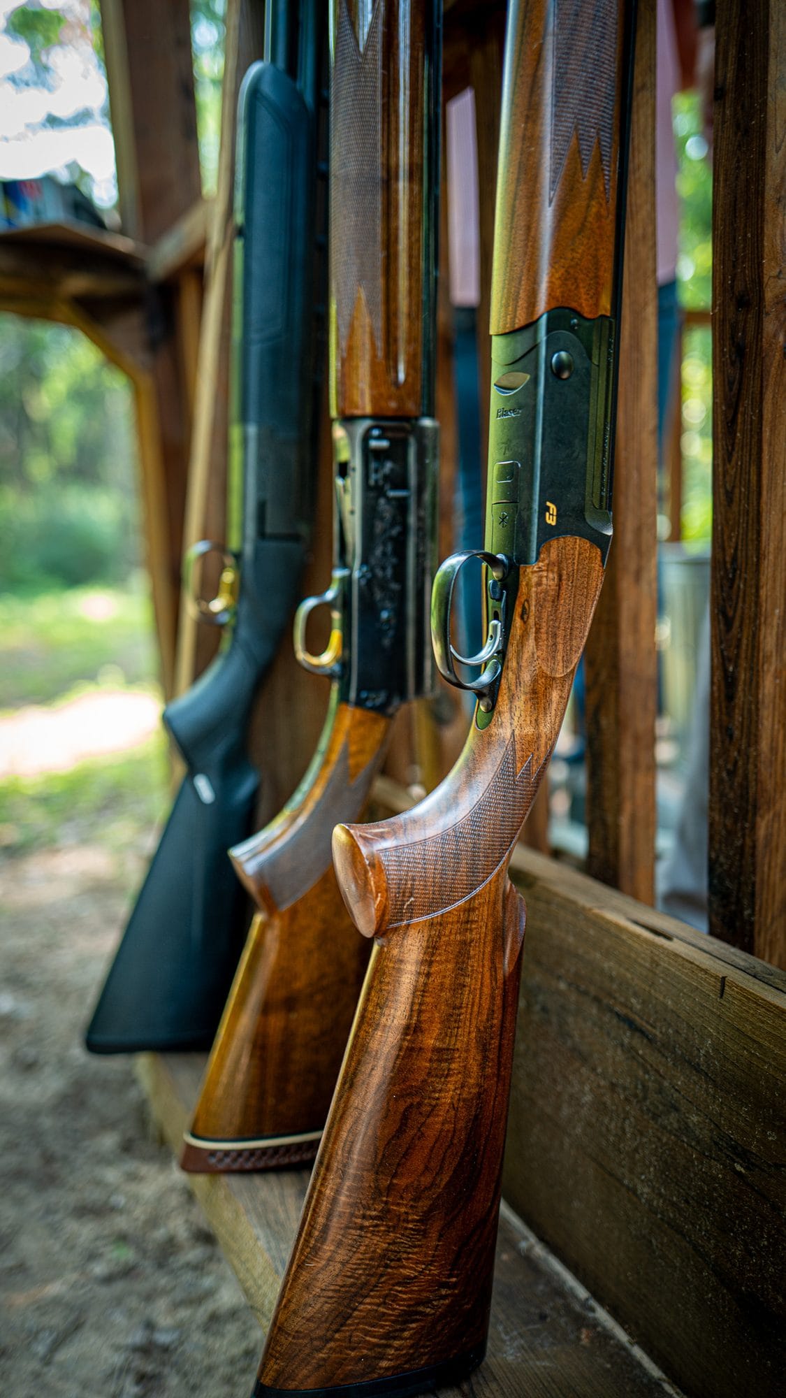 Guns racked in the stand