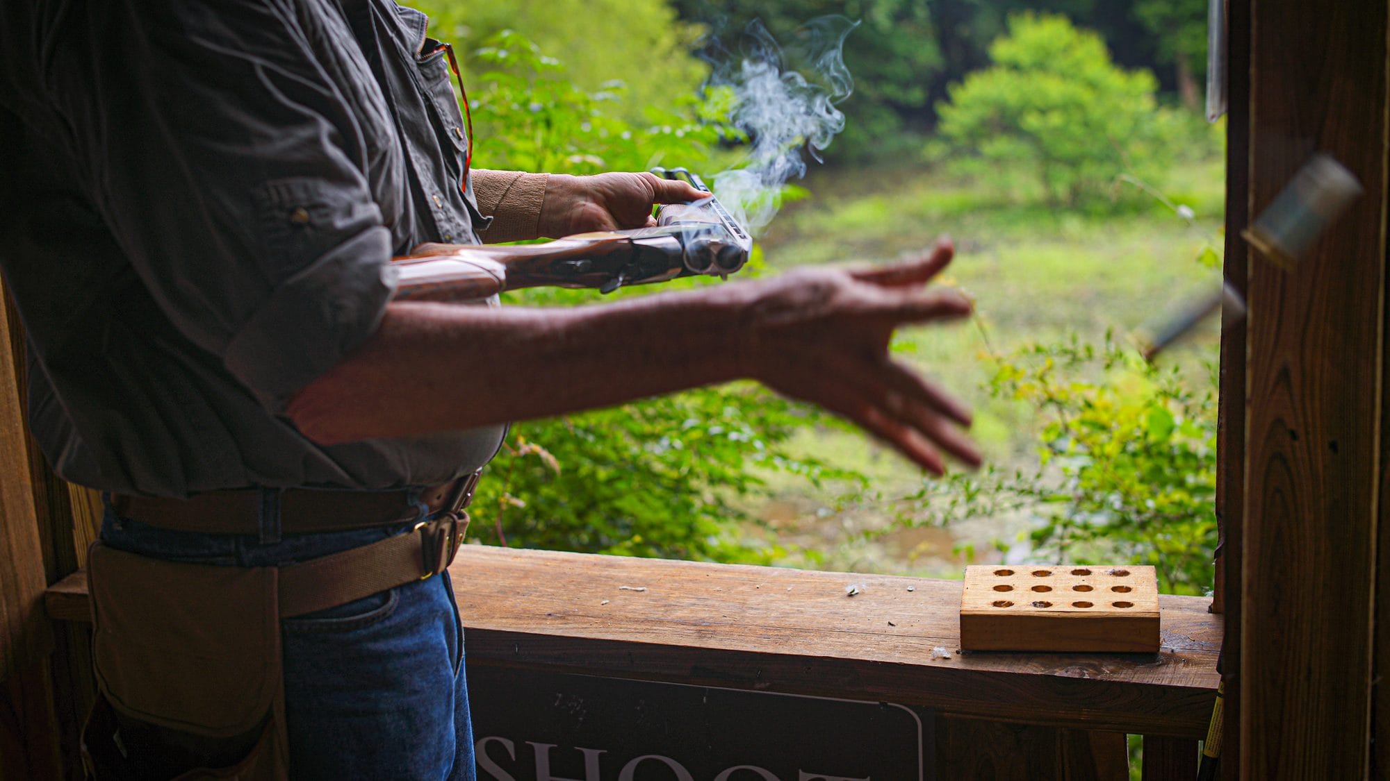 The shot, and the shell leaving
