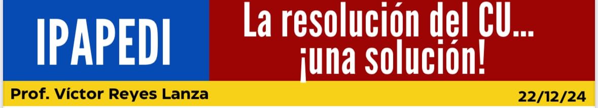La resolución del CU… ¡Una solución!