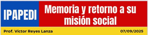 Memoria y retorno a su misión social.