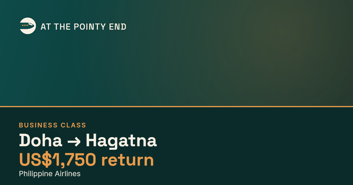 Business return to Hagatna from US$1,750, well below typical. Checked against live availability.