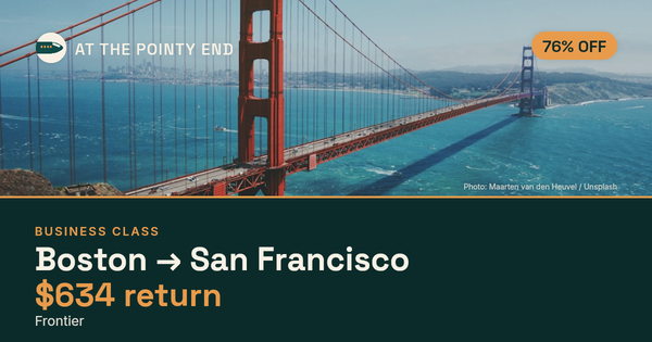 Business return to San Francisco from US$634 — ~76% off. Limited availability.