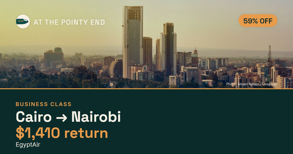 Business return to Nairobi from US$1,410 — ~59% off. Limited availability.