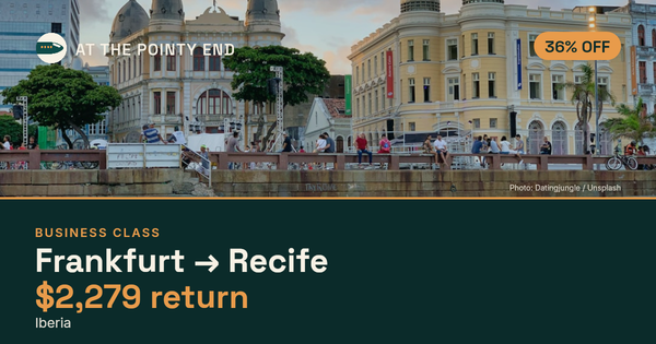 EXPIRED: Business return to Recife was US$2,279. The links inside still show today's best fares.