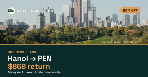 Business return to PEN from US$868 — ~66% off. Limited availability.