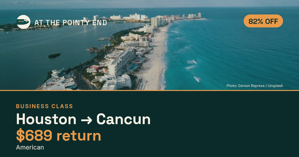 EXPIRED: Business return to Cancun was US$689. The links inside still show today's best fares.