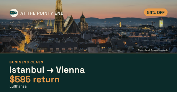 EXPIRED: Business return to Vienna was US$585. The links inside still show today's best fares.