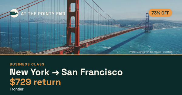 Business return to San Francisco from US$729 — ~73% off. Limited availability.
