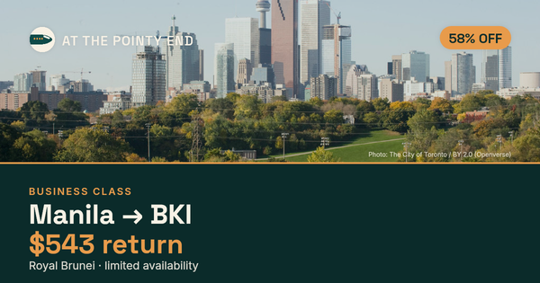 Business return to BKI from US$543 — ~58% off. Limited availability.