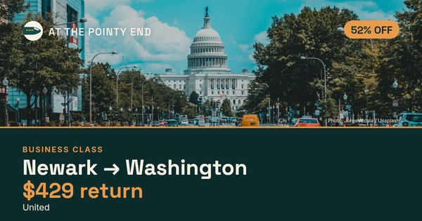 Business return to Washington from US$429, about 52% off. Checked against live availability.