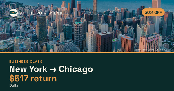 Business return to Chicago from US$517, about 56% off. Checked against live availability.