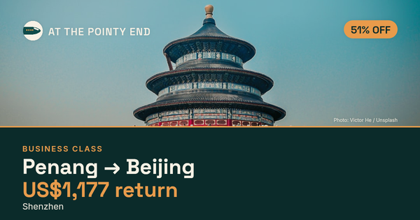 Business return to Beijing from US$1,177, about 51% off. Checked against live availability.