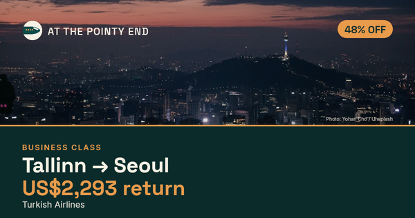 Business return to Seoul from US$2,293, about 48% off. Checked against live availability.