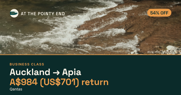 Business return to Apia from US$701, about 54% off. Checked against live availability.