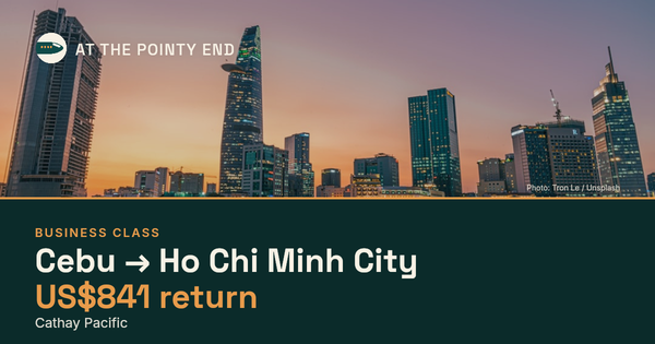 Business return to Ho Chi Minh City from US$841, well below typical. Checked against live availability.