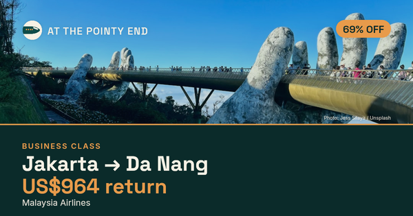 Business return to Da Nang from US$964, about 69% off. Checked against live availability.