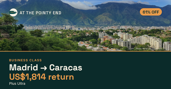 Business return to Caracas from US$1,814, about 61% off. Checked against live availability.