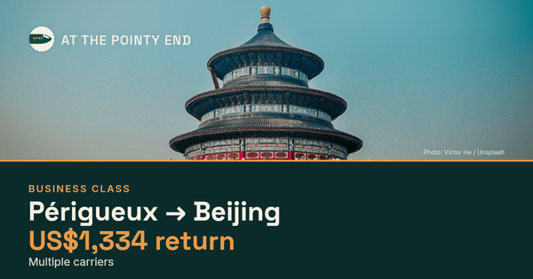 Business return to Beijing from US$1,334. Checked against live availability.