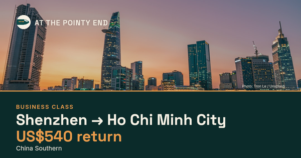 Business return to Ho Chi Minh City from US$540, well below typical. Checked against live availability.