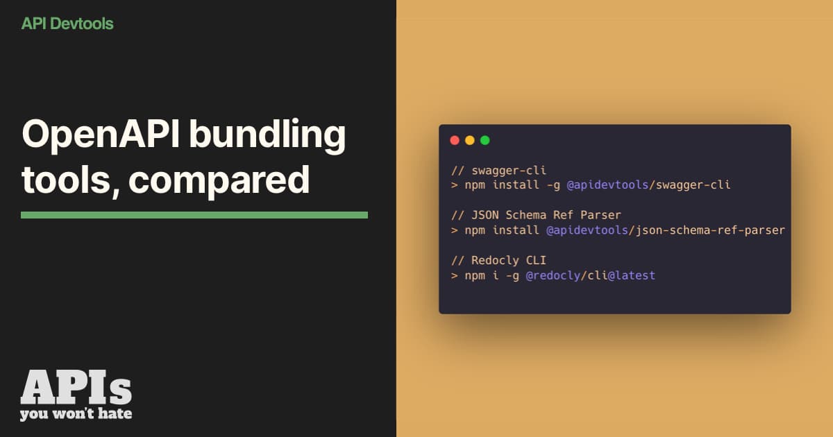 Popular OpenAPI Bundling Tools Compared