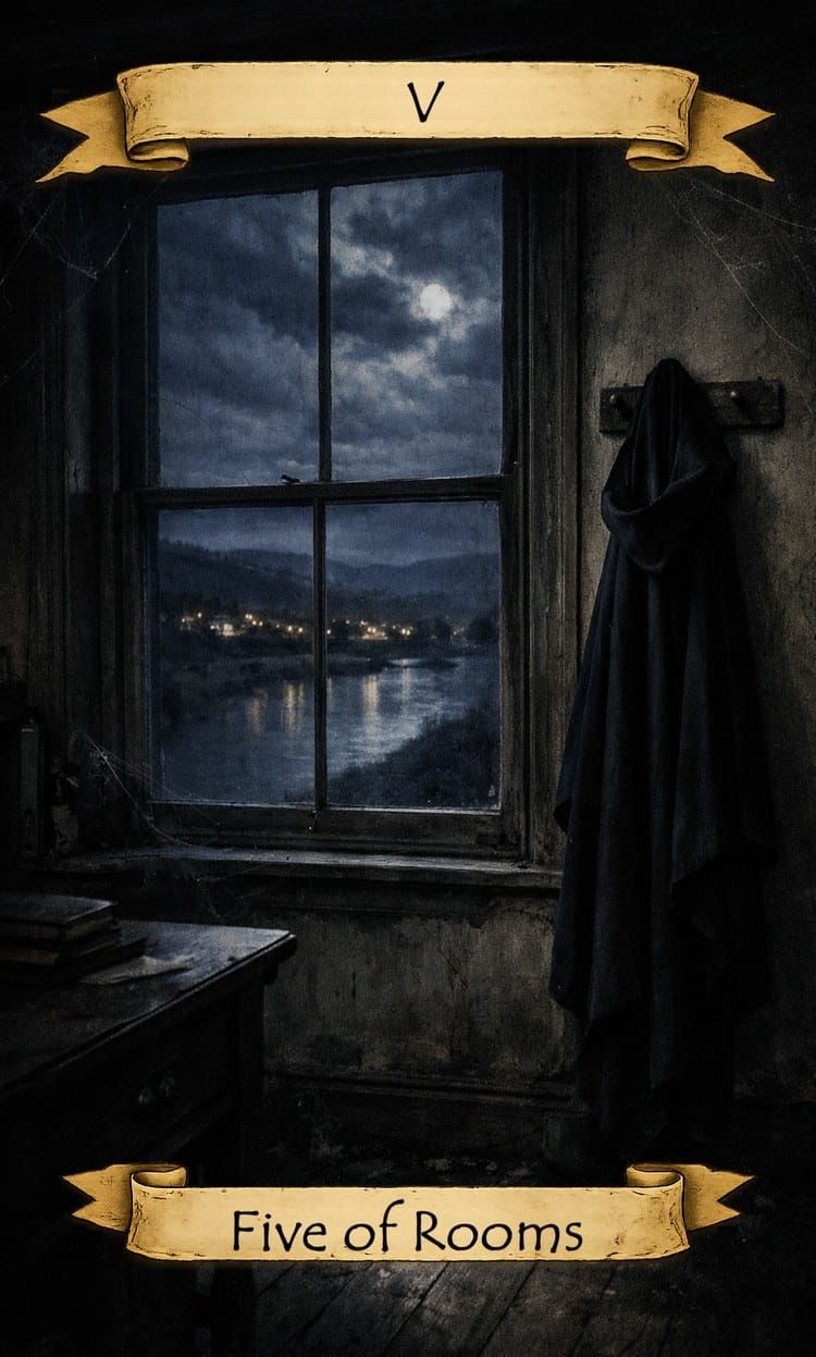 Five of Rooms tarot card
