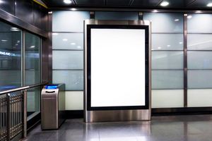 Backlit Poster Lightbox Mockup Indoor Advertising