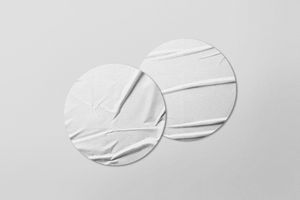 Cartoon Fun Glued Sticker Mockup