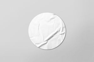 Flame Icon Glued Sticker Mockup