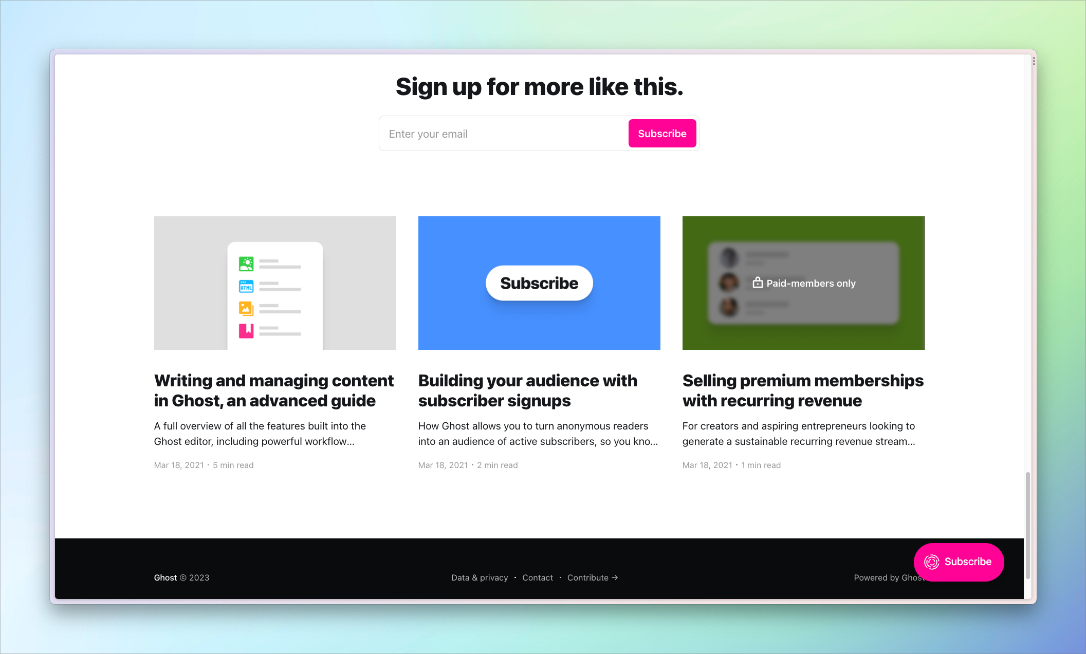 Related posts by the same author.