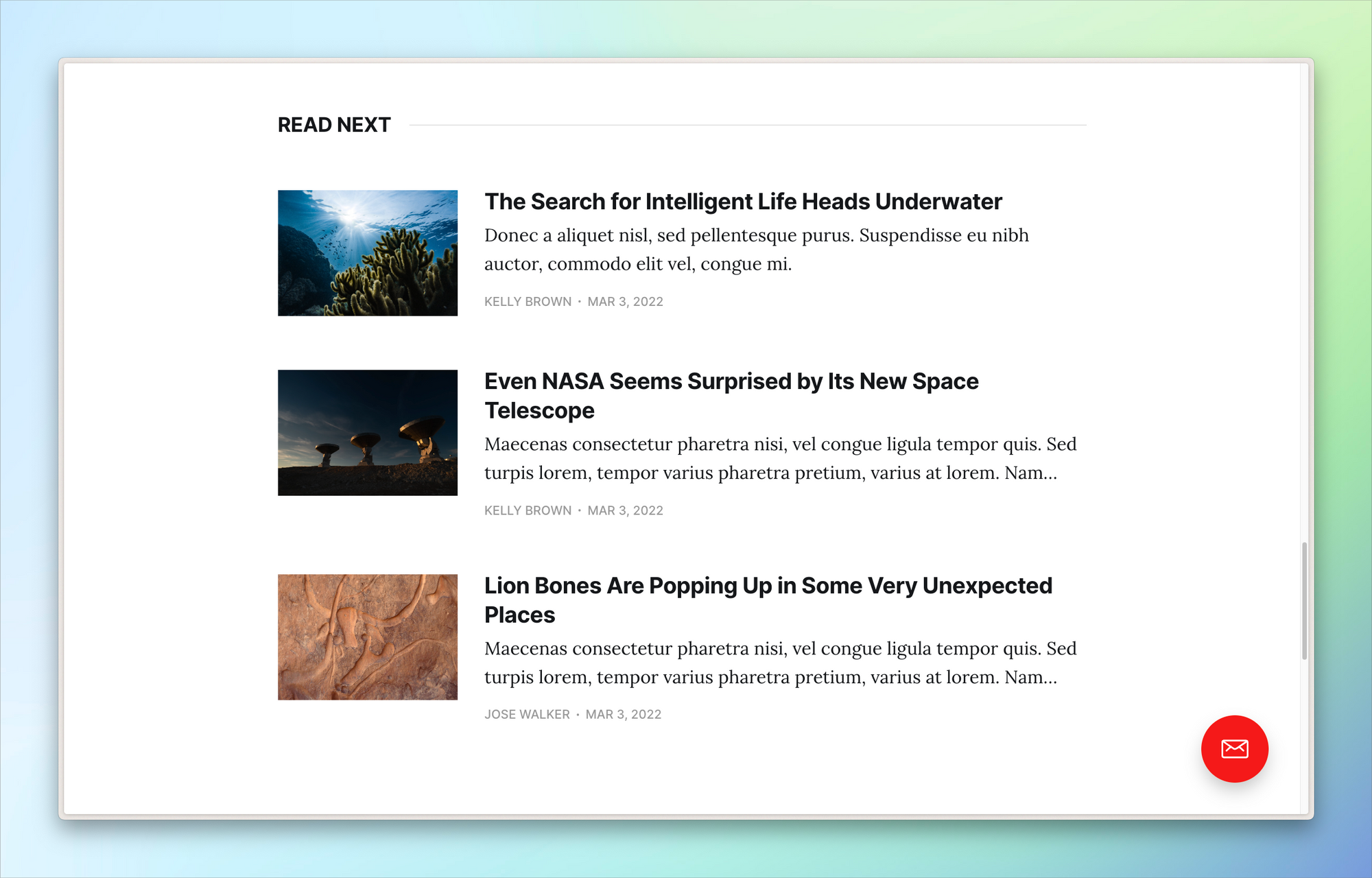 Headline related posts