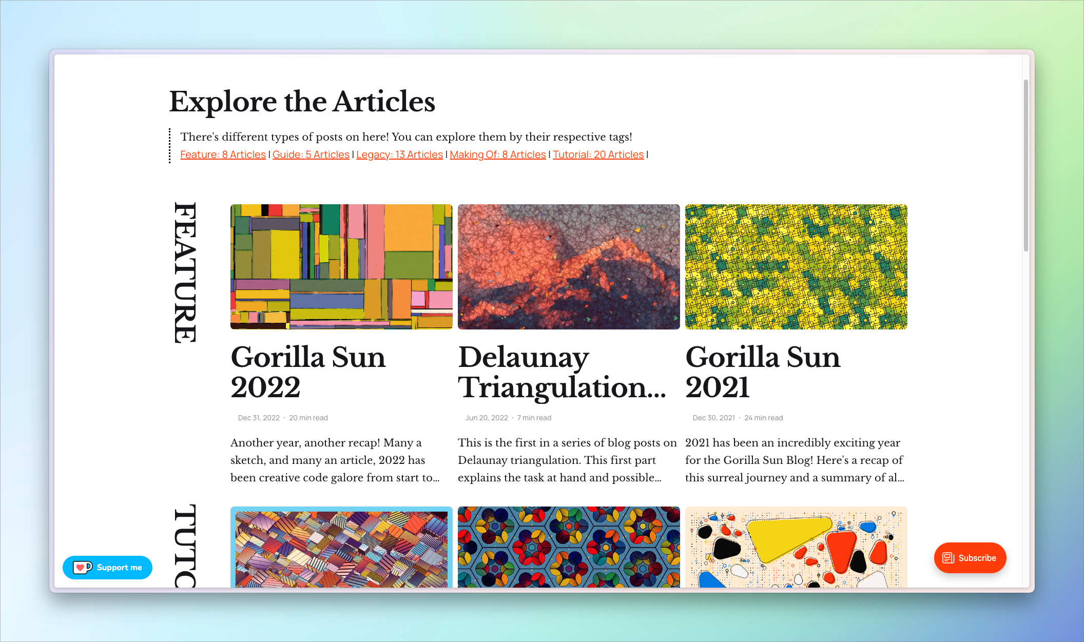 Sun Gorilla article page