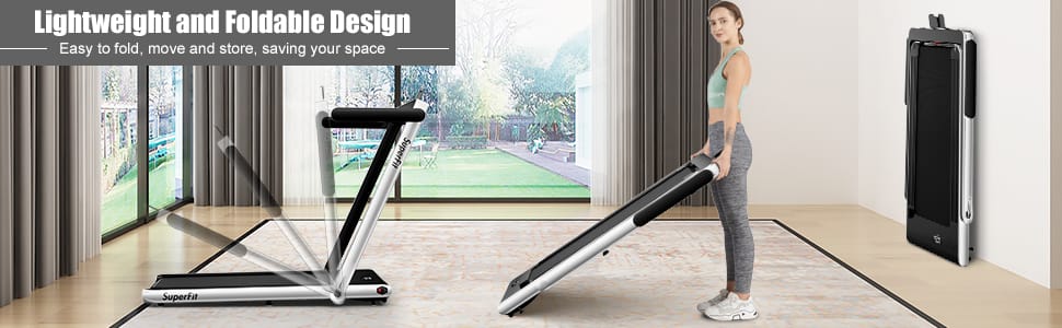 Goplus 2-in-1 Folding Treadmill