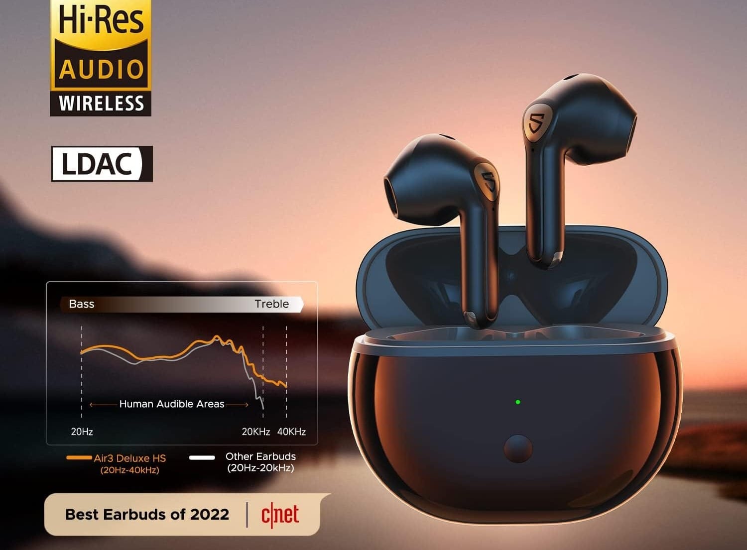 SoundPEATS Wireless Earbuds Air3 Deluxe HS
