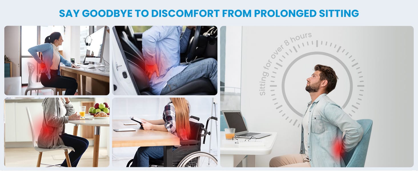 Qutool Orthopedic Seat Cushion and Lumbar Support Pillow