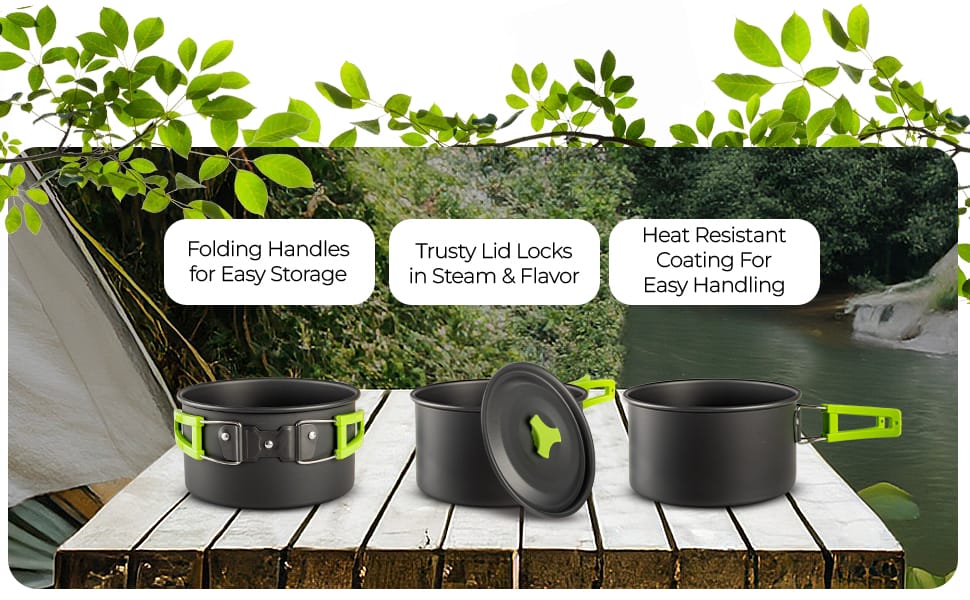 FORTITUDE21 Camping Cookware Set