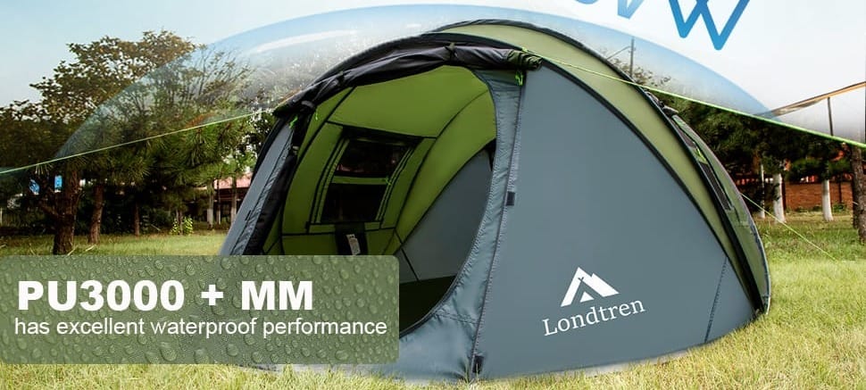 4 Person Easy Pop Up Tent Waterproof Automatic Setup