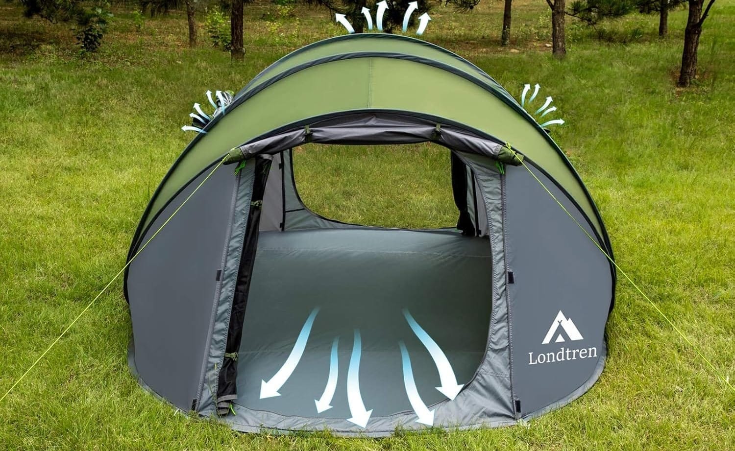 Londtren Easy Pop Up Tent Waterproof Automatic Setup (4 persons)