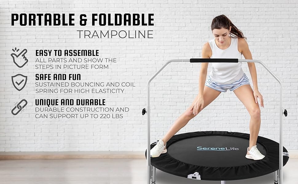 SereneLife 40" Foldable Mini Trampoline