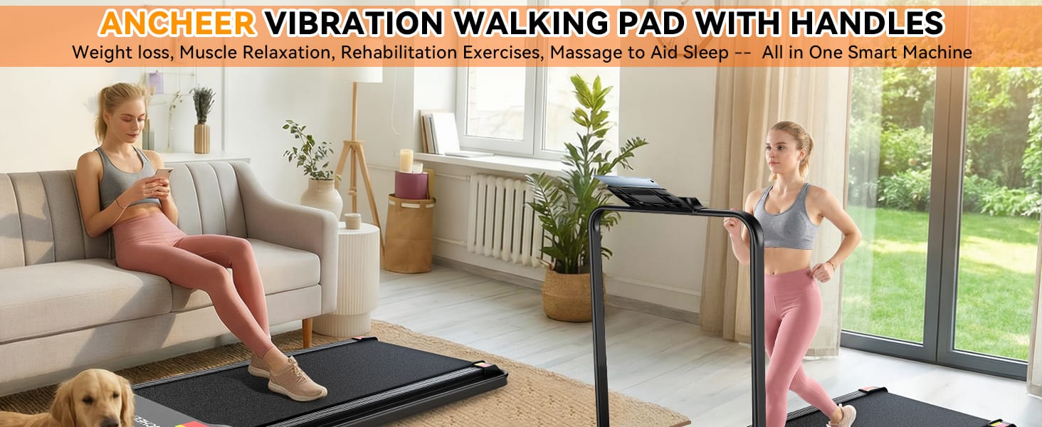 ANCHEER Folding Walking Pad with Handle 