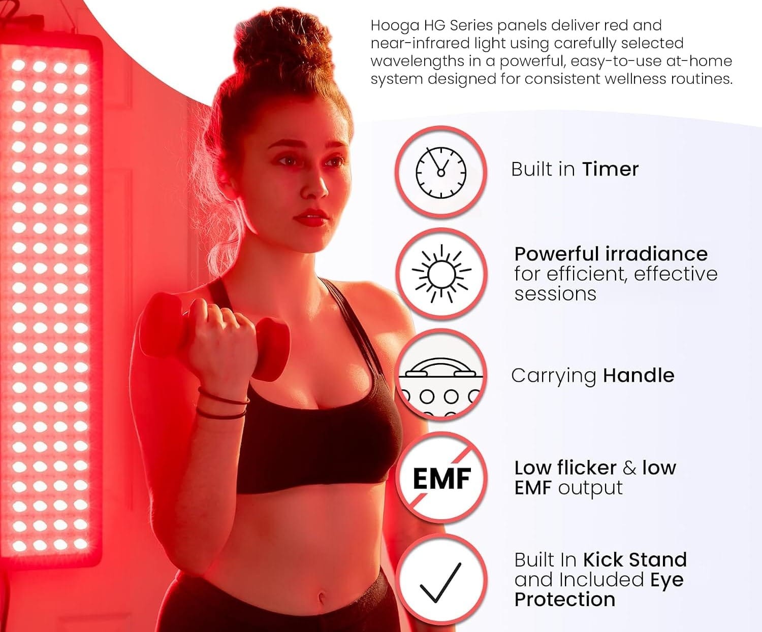 Hooga HG300 Red Light Therapy Panel