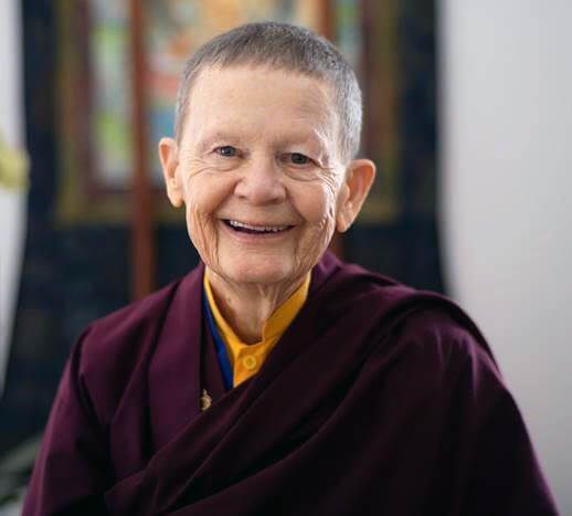 a photo of Pema Chodron Smiling